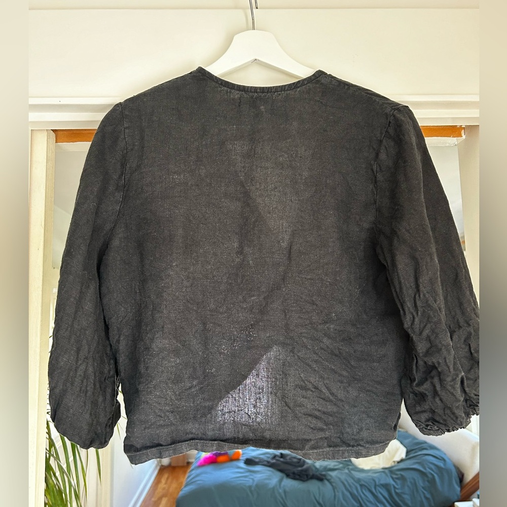 First Rite linen tie blouse EUC - Picture 7 of 12
